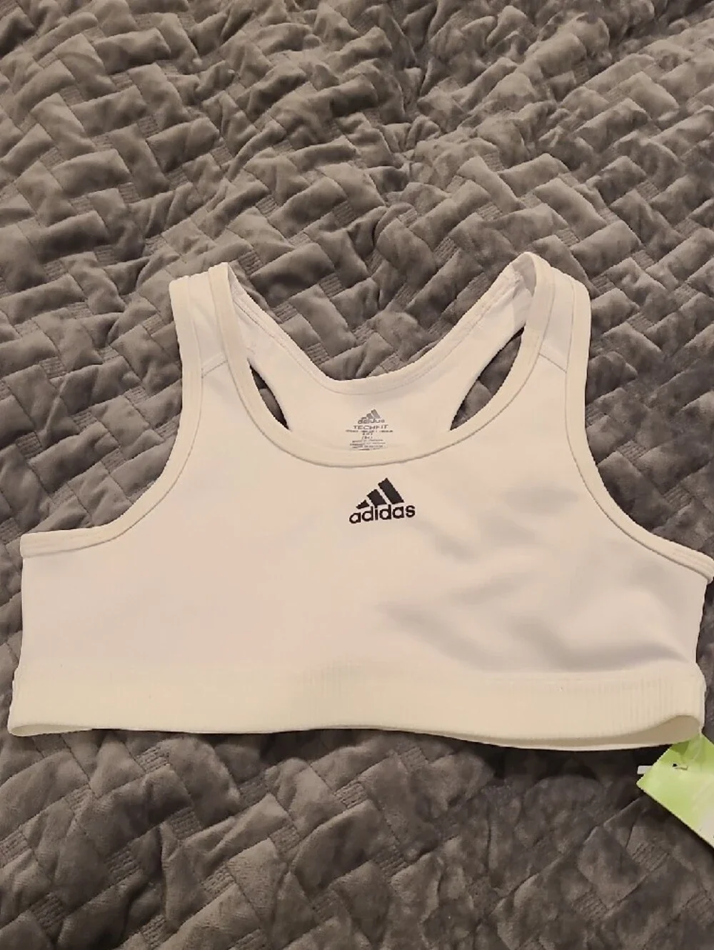 adidas White Racerback Sports Bra And Tan Racerback Sports Bra - Picture 2 of 5